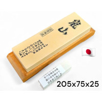 Японський точильний водний камінь 6000 grit 205x75x25 мм, ARASHIYAMA на дерев`яній основі + Nagura stone. HONMAMON (1110948)