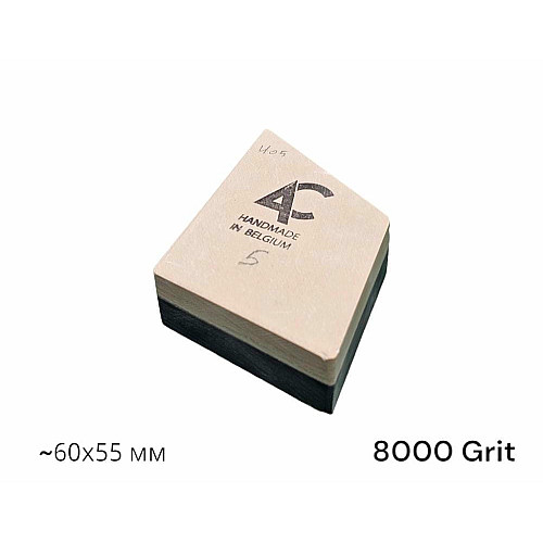 Камень для заточки (Coticule Schist) Bout ~60мм*55мм, 8000/0 Grit, гранатовый сланец и подкладка (405AC)
