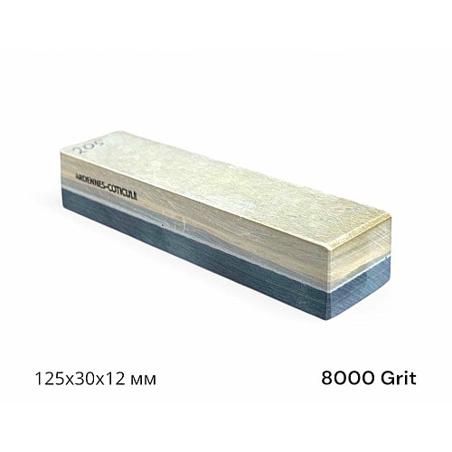 Камень для заточки (Coticule+Schist) 125х30х12(24)мм, 8000/0 Grit, гранатовый сланец и подкладка (205AC)