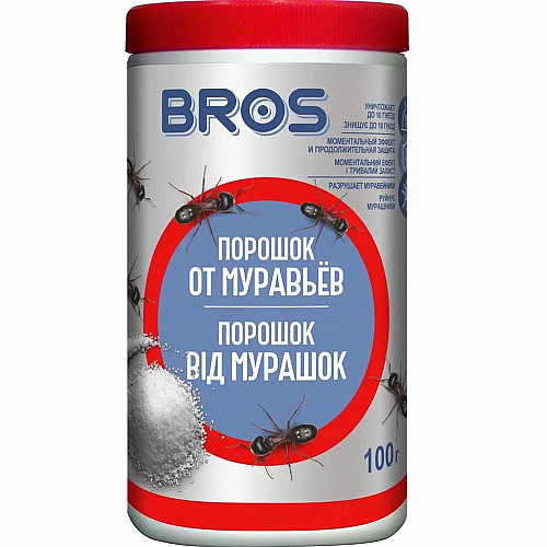 Порошок від мурах, Bros Польща, пластикова банка 100 гр