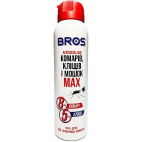 Аерозоль від комарів та кліщів, Bros МАХ Польща, флакон 90 мл