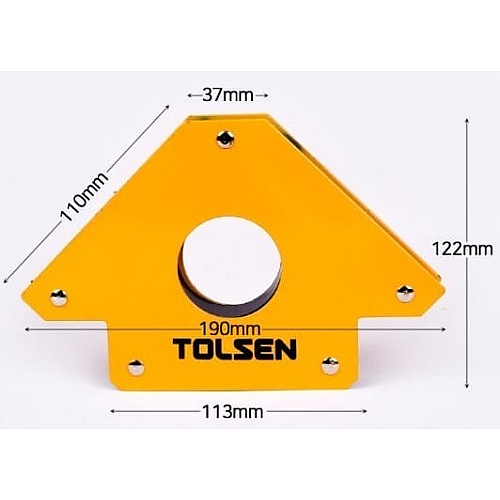 Угольник сварочный Tolsen магнитный, угол 45/75/135°, 34кг