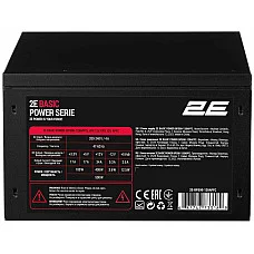 Блок живлення 2E Basic Power  (500W), >80%, 120мм, 1xMB 24pin(20+4), 1xCPU 8pin(4+4), 3xMolex, 4xSATA, 2xPCIe 8pin(6+2)