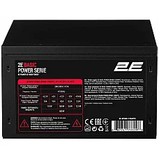Блок живлення 2E Basic Power  (600W), >80%, 120мм, 1xMB 24pin(20+4), 1xCPU 8pin(4+4), 3xMolex, 4xSATA, 2xPCIe 8pin(6+2)