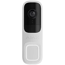 Відеодзвінок Ajax Doorbell, універсальне встановлення, 4 мп, 155° вертикальний 90° горизонтальний, іч 6м, дальнісь виявлення руху 4м, штучний інтелект, wi-fi, білий