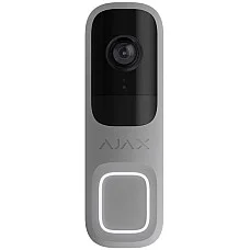 Відеодзвінок Ajax Doorbell, універсальне встановлення, 4 мп, 155° вертикальний 90° горизонтальний, іч 6м, дальнісь виявлення руху 4м, штучний інтелект, wi-fi, grey