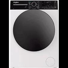 Пральна машина Whirlpool фронтальна, 8кг, 1400, C, 55см, дисплей, пара, інвертор, люк чорний, білий
