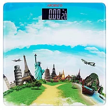 Ваги ARDESTO підлогові Travel, 150кг, AAAx2 в комплекті, скло, багатокольорові
