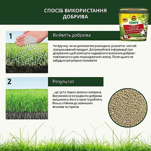 Добриво для газону Compo 8 кг