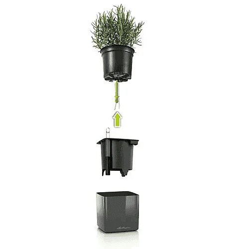 Вазон Lechuza Cube Glossy 16 Білий