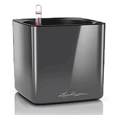 Вазон Lechuza Cube Glossy 16 Антрацит