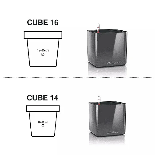 Вазон Lechuza Cube Glossy 14 Білий