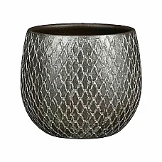 Кашпо Edelman Madeira pot round 18х18 см срібний