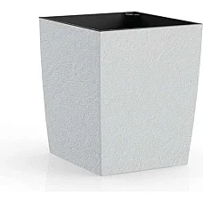 Квітник Plastkon ELIOT Stone 25x25 см білий