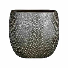 Кашпо Edelman Madeira pot round 23х23 см срібний