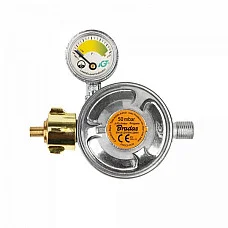 Редуктор газу 50 mbar, 1,5 кг/год., з запобіжним клапаном і манометром, РЗ 1/4